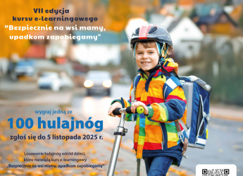 VII EDYCJI KURSU E-LEARNINGOWEGO DLA DZIECI „BEZPIECZNIE NA WSI MAMY UPADKOM ZAPOBIEGAMY”. Gmina Lipnica Murowana