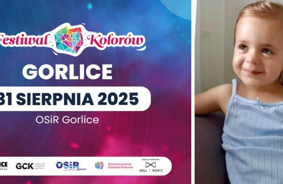 Pomoc dla małej Nikoli podczas Festiwalu Kolorów. Gorlice