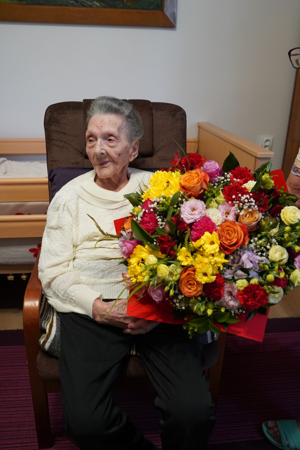 100. urodziny mieszkanki Dąbrowy Tarnowskiej Pani Janina Socha. Gmina Dąbrowa Tarnowska