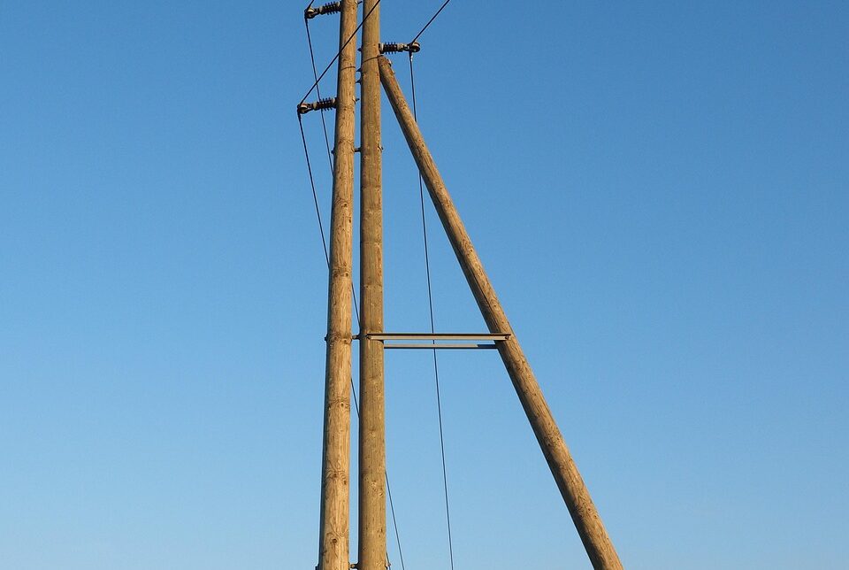 power pole, power supply, energy, power line, electricity, wooden mast, the medium-voltage grid, a-mast