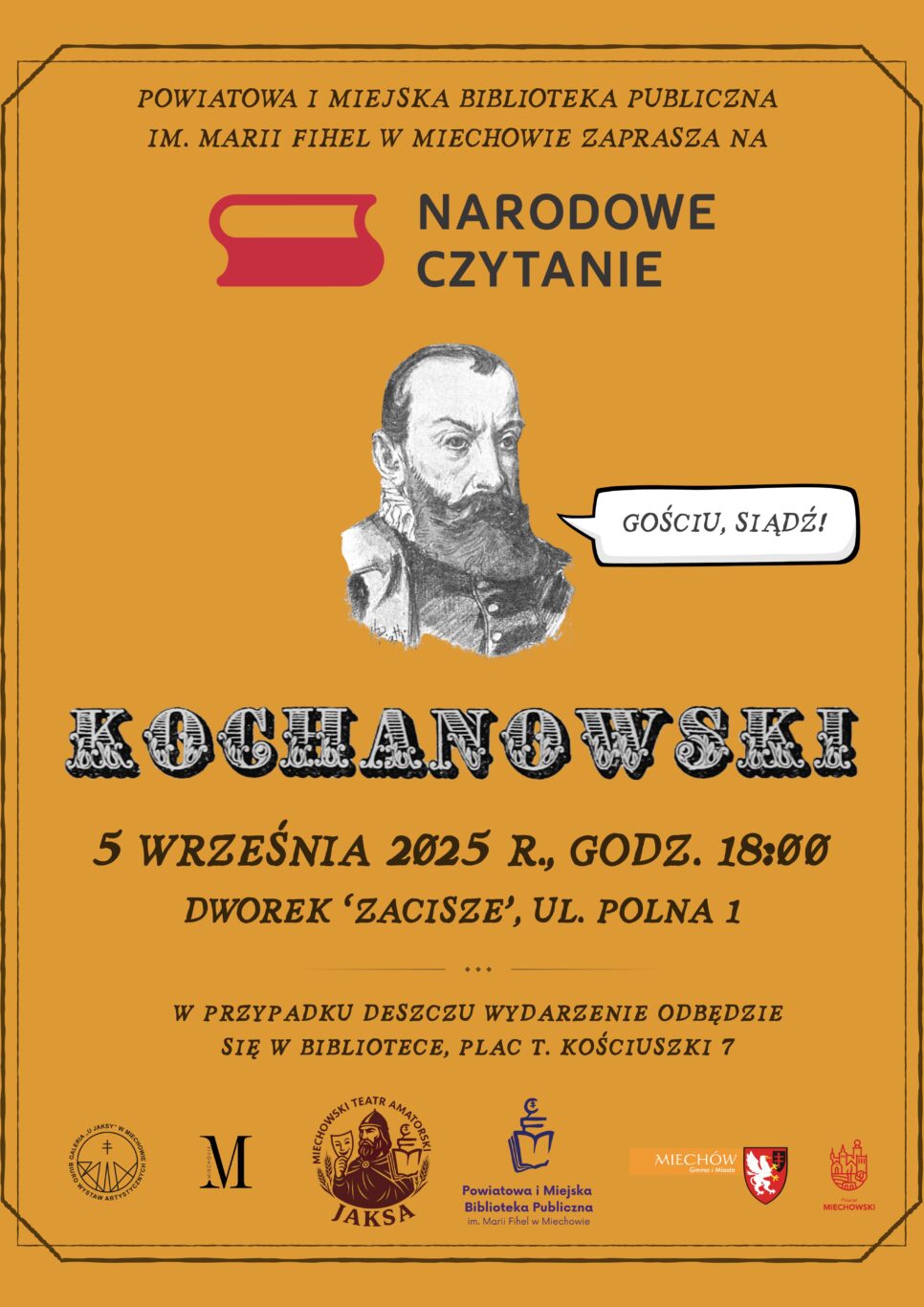 Narodowe czytanie w Dworku Zacisze. Gmina Miechów