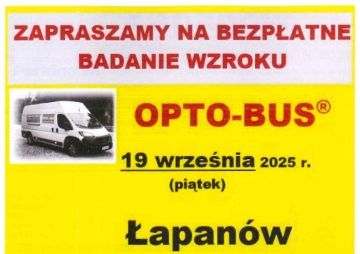 Bezpłatne badanie wzroku. Gmina Łapanów