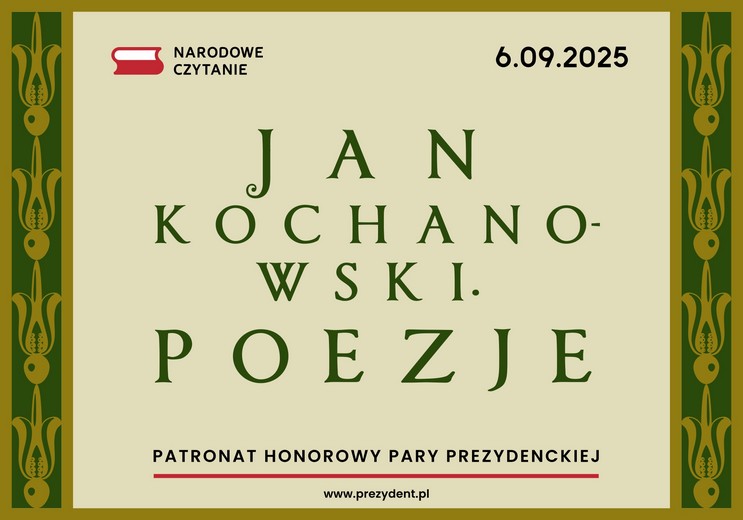 Narodowe Czytanie: przeczytają poezje Kochanowskiego. Bochnia