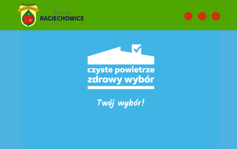 Przypomnienie: Ostatnie dni okresu przejściowego w programie Czyste Powietrze. Gmina Raciechowice