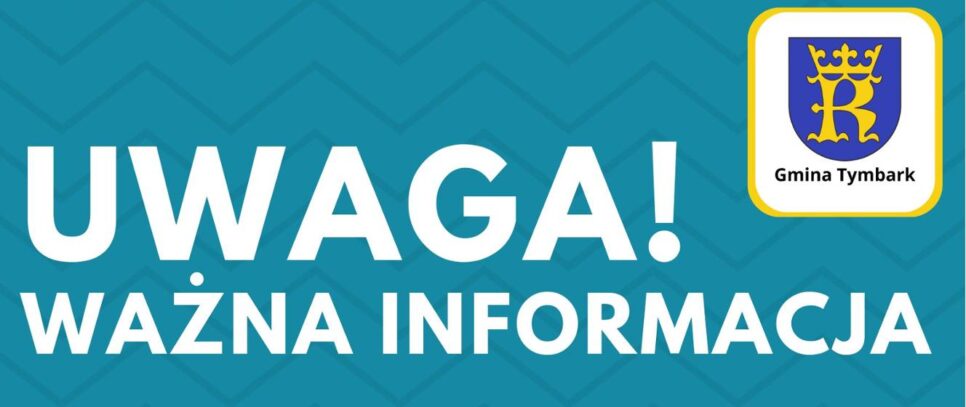 Komunika dla mieszkańców z dn. 4 września 2025 r.. Gmina Tymbark