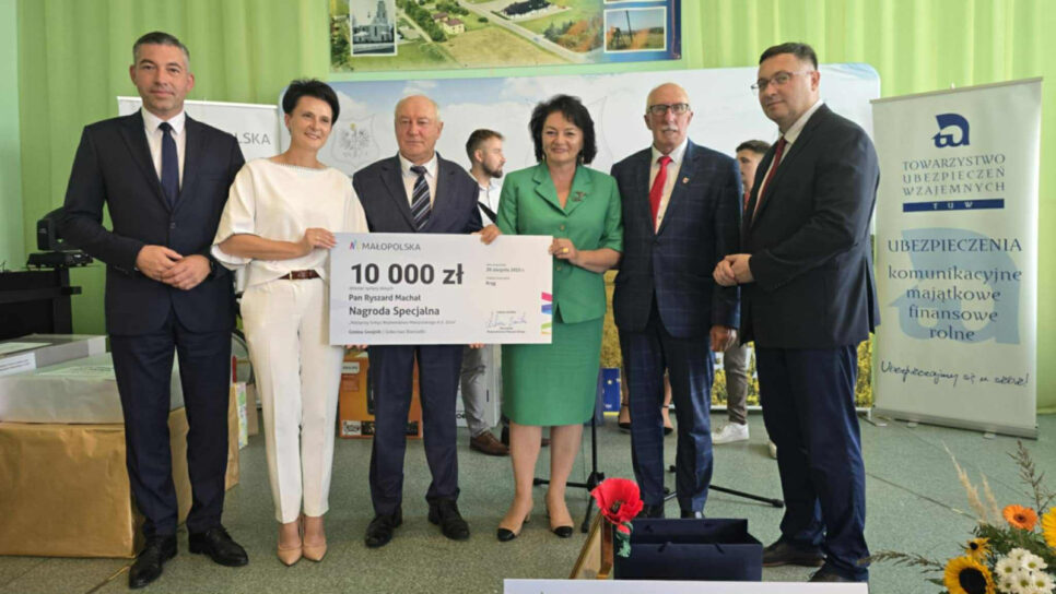 Ryszard Machał z wyróżnieniem w konkursie „Najlepszy Sołtys Małopolski”. Gmina Gnojnik