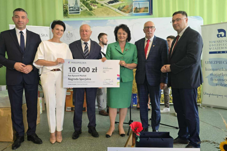 Ryszard Machał z wyróżnieniem w konkursie „Najlepszy Sołtys Małopolski”. Gmina Gnojnik