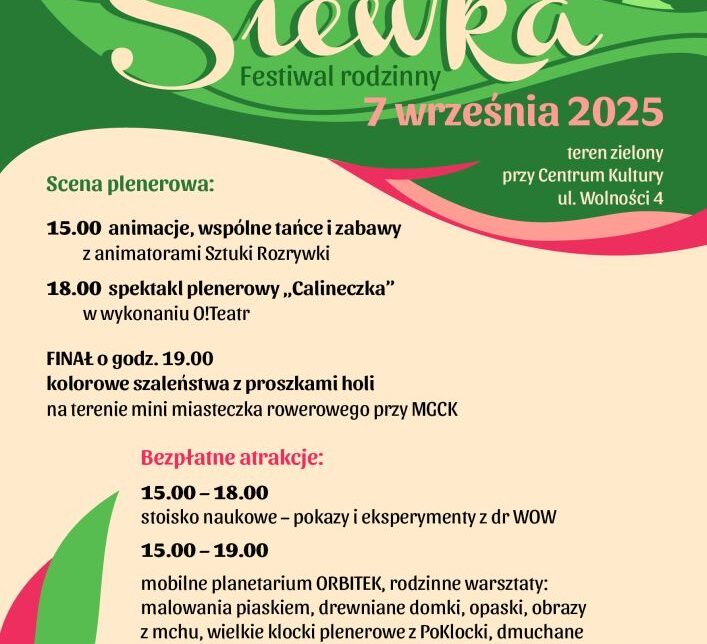 7 września Festiwal rodzinny „Siewka” w Słomnikach. Gmina Słomniki