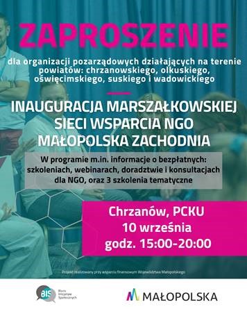 Inauguracja Marszałkowskiej Sieci Wsparcia NGO – Małopolska Zachodnia (powiaty: chrzanowski, olkuski, oświęcimski, suski i wadowicki). Osiek
