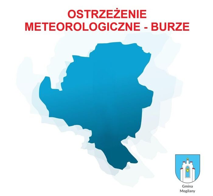OSTRZEŻENIE METEOROLOGICZNE – BURZE. Gmina Mogilany