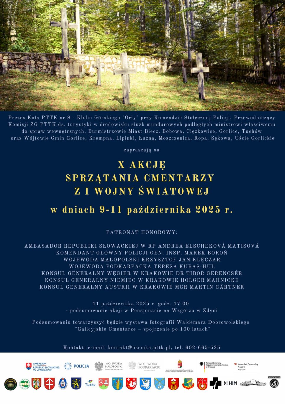 X akcja sprzątania cmentarzy z I Wojny Światowej. Gmina Moszczenica