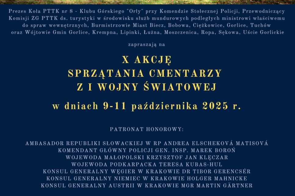 X akcja sprzątania cmentarzy z I Wojny Światowej. Gmina Moszczenica