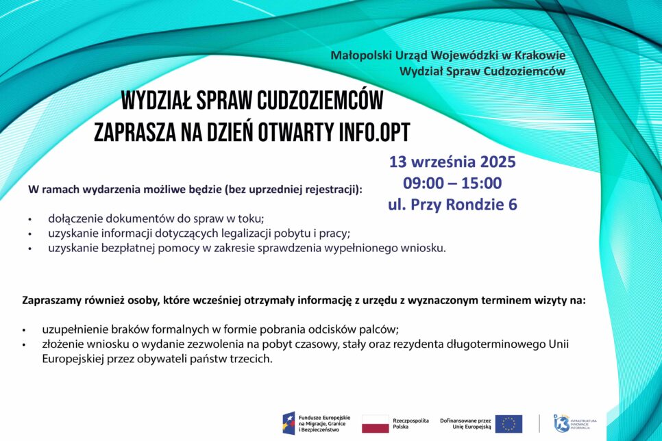 Dzień otwarty INFO.OPT – 13.09.2025. Małopolska