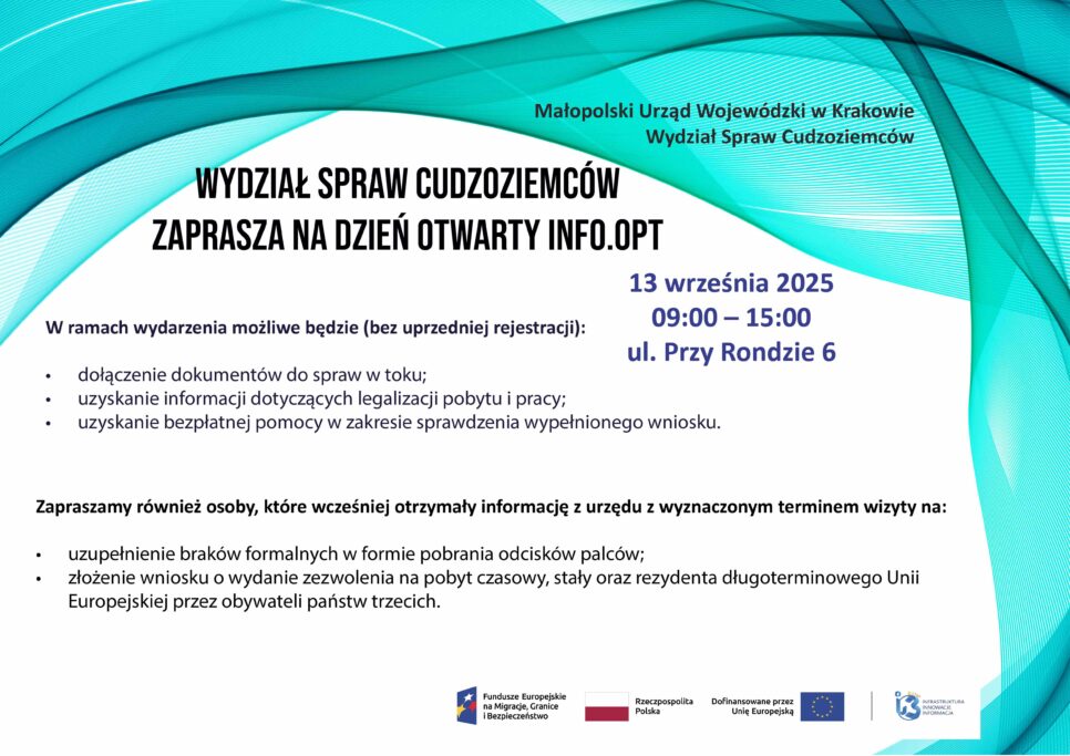 Dzień otwarty INFO.OPT – 13.09.2025. Małopolska