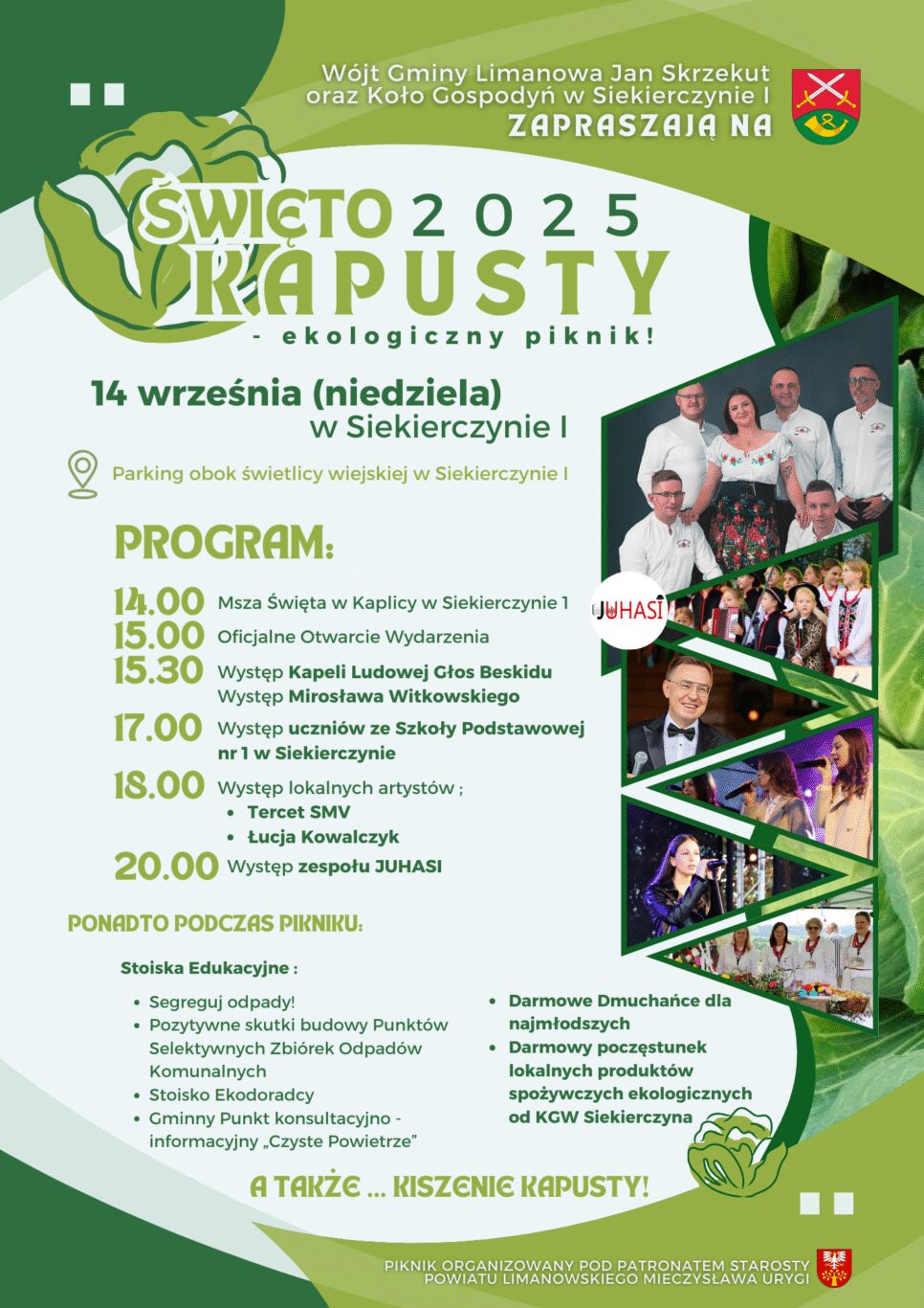 Zapraszamy na Święto Kapusty w Siekierczynie!. Gmina Limanowa