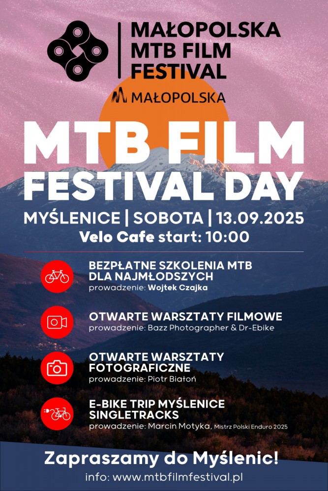 Małopolska MTB Film Festival Day w Myślenicach już w tę sobotę!. Gmina Myślenice