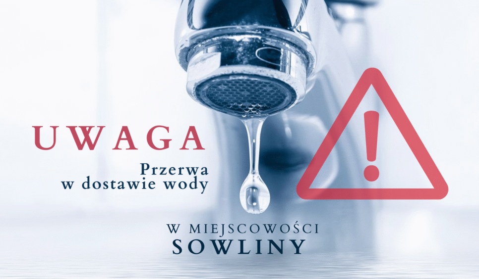 Przerwa w dostawie wody w miejscowości Sowliny – 11.09. Gmina Limanowa