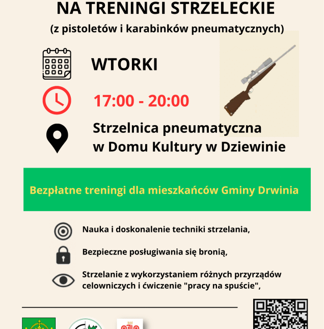 Treningi strzeleckie w Dziewinie!. Gmina Drwina