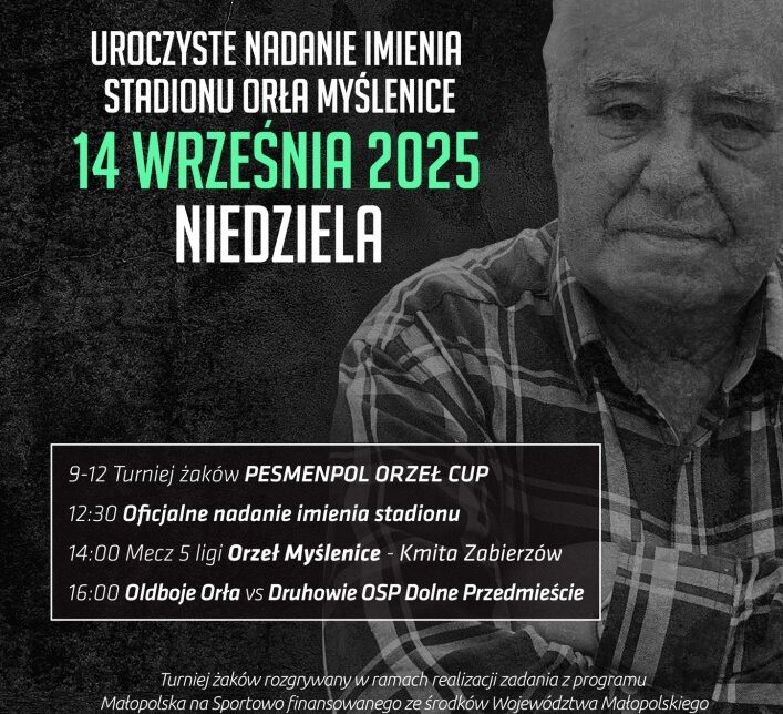 Stadion Orła Myślenice zyska imię Edwarda Łapy. Gmina Myślenice