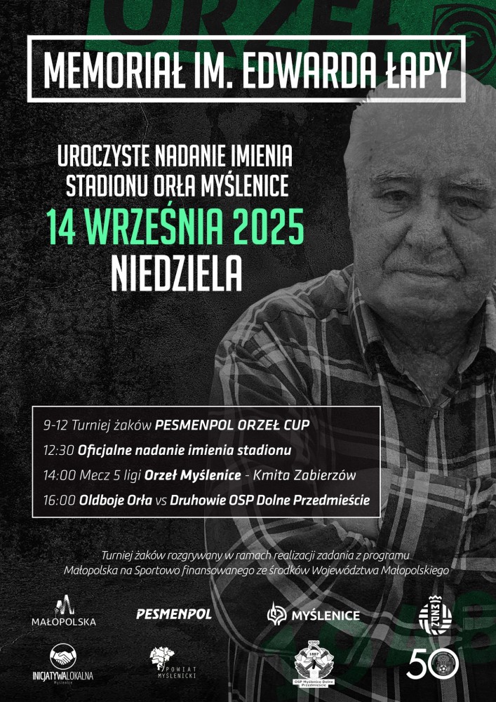 Stadion Orła Myślenice zyska imię Edwarda Łapy. Gmina Myślenice