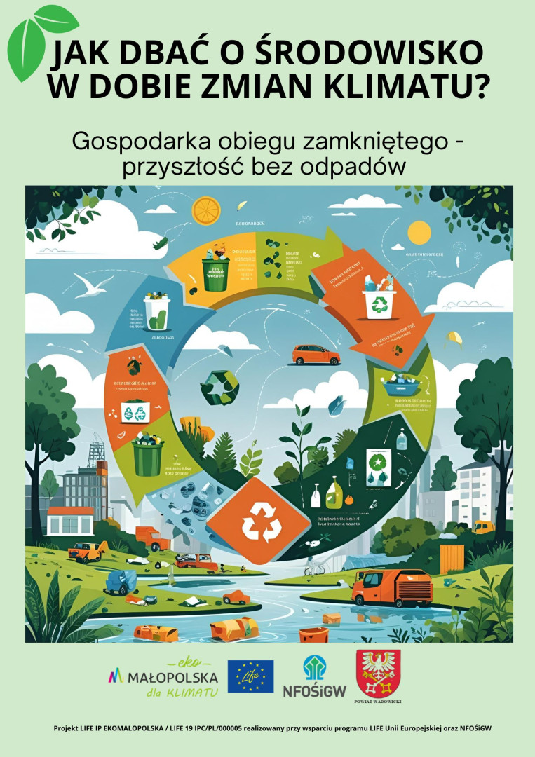 Jak dbać o środowisko w dobie zmian klimaty? Gospodarka o obiegu zamkniętym – przyszłość bez odpadów?. Wadowice