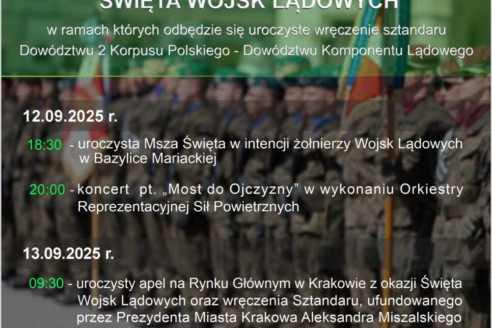 Centralne obchody Święta Wojsk Lądowych w Krakowie!. 5WSZK Kraków