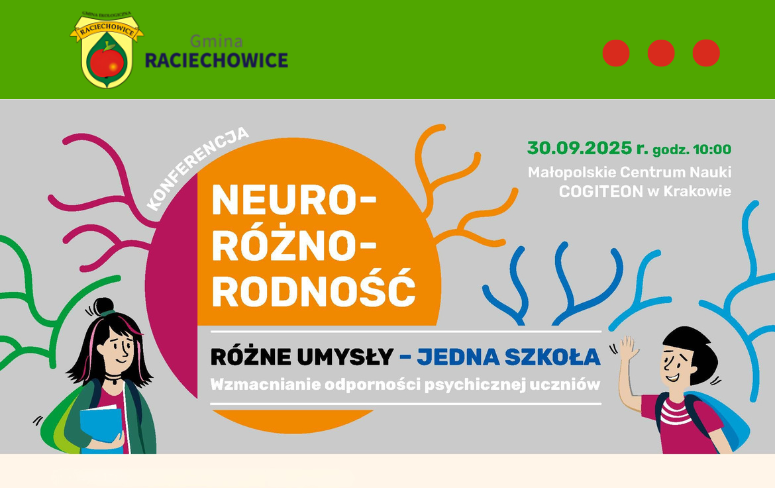 Konferencja „Neuroróżnorodność: różne umysły – jedna szkoła,wzmacnianie odporności psychicznej uczniów”. Gmina Raciechowice