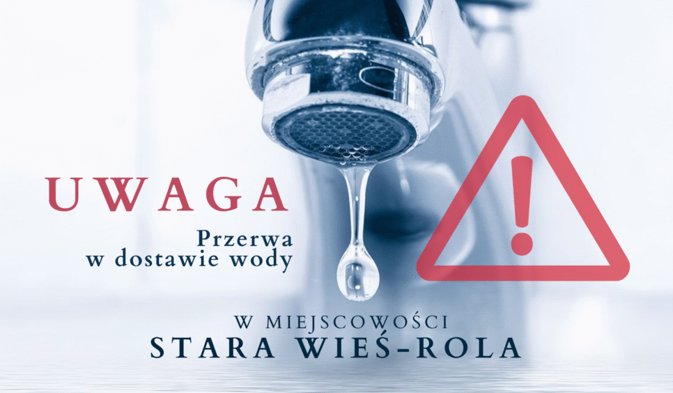 Przerwa w dostawie wody w miejscowości Stara Wieś-Rola – 15.09. Gmina Limanowa