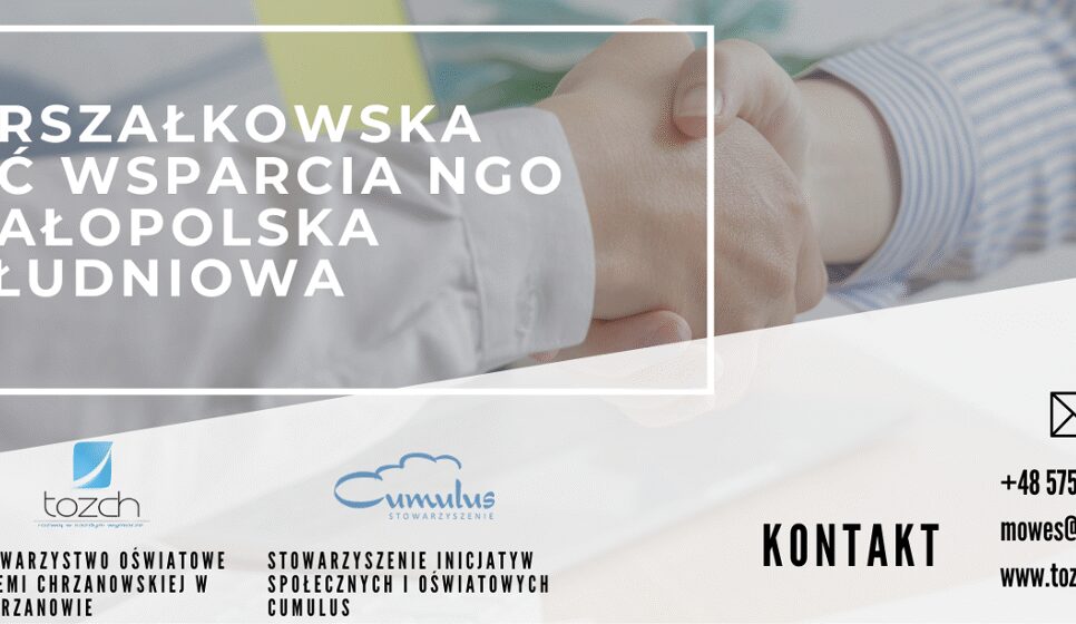 Informacja o projekcie „Marszałkowska Sieć Wsparcia NGO – Małopolska Południowa”. Raba Wyżna