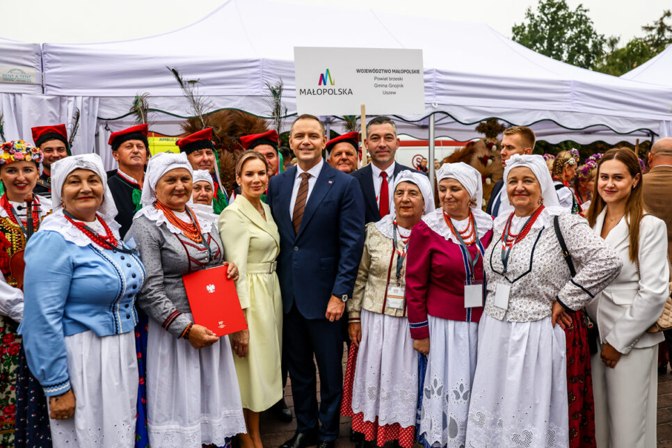 Uszew w Pałacu Prezydenckim. Gmina Gnojnik