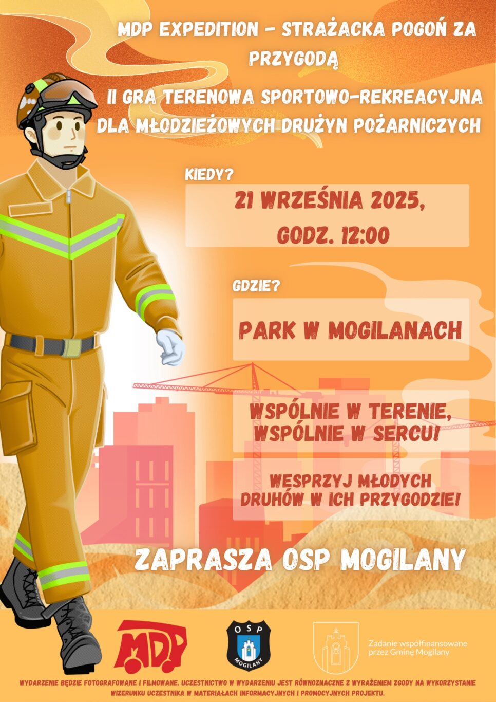 II gra terenowa sportowo-rekreacyjna dla Młodzieżowych Drużyn Pożarniczych. Gmina Mogilany