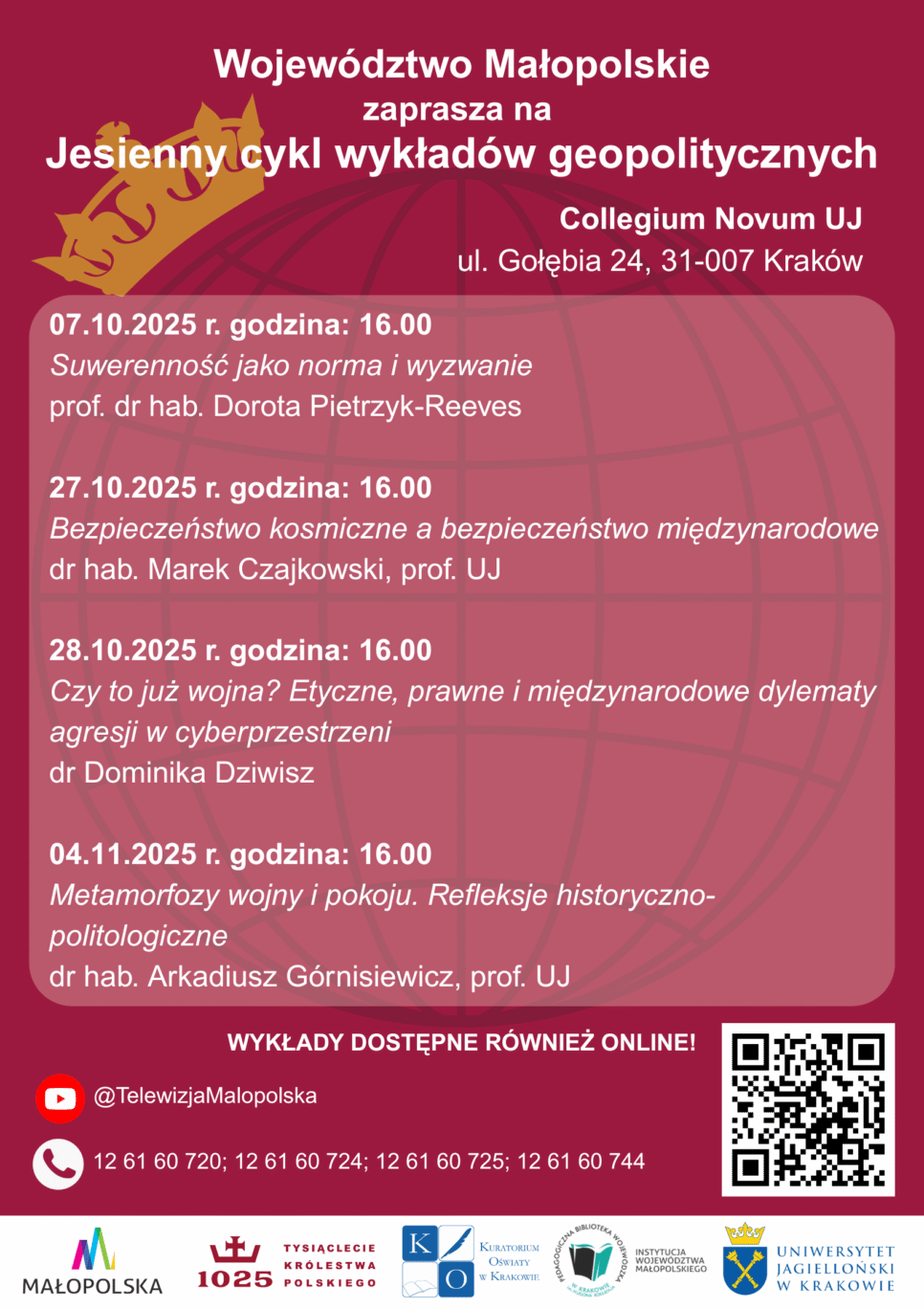 Zaproszenie na cykl wykładów. Gmina Borzęcin