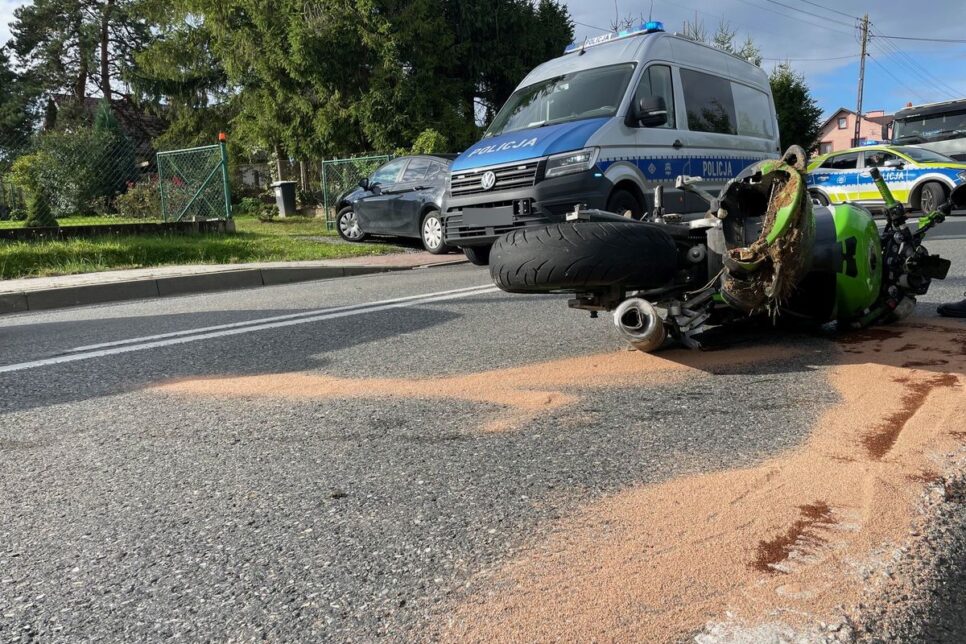 Śmiertelny wypadek motocyklisty w Faściszowej – droga zablokowana. Tarnów