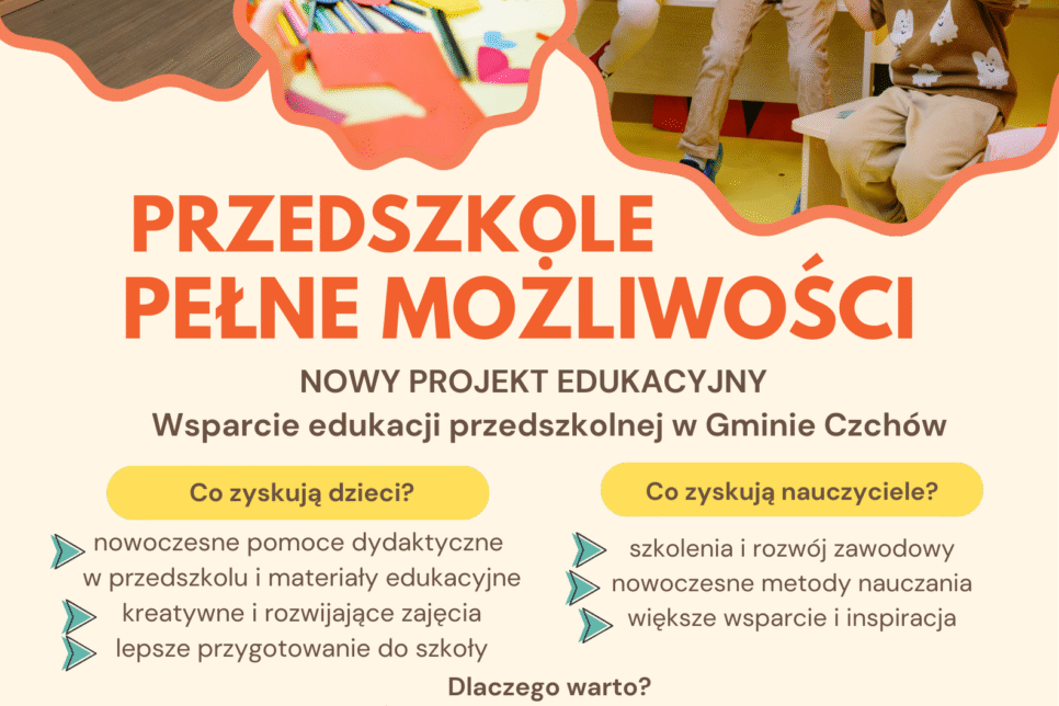 Zainwestujmy w przyszłość naszych dzieci – nowy projekt edukacyjny w Gminie Czchów!. Gmina Czchów