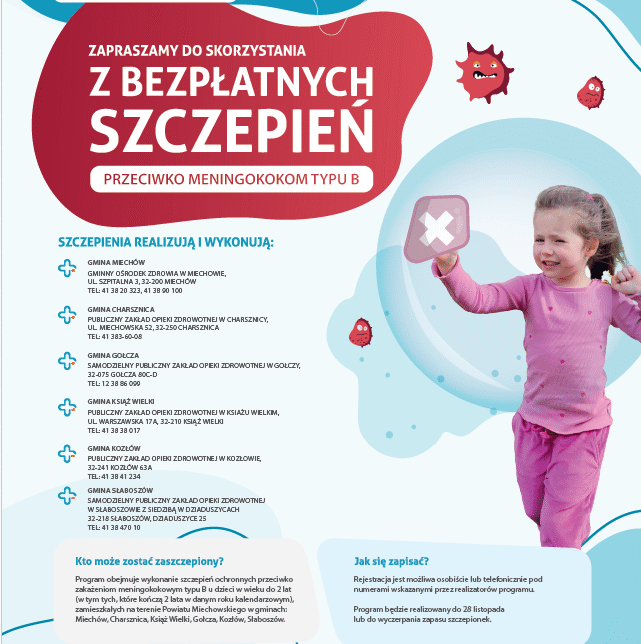 Szczepienia przeciwko meningokokom typu B. Gmina Kozłów