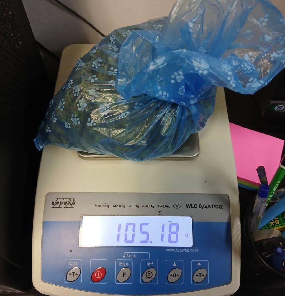 Zatrzymany 23-latek z ponad 100 gramami marihuany. Wieliczka