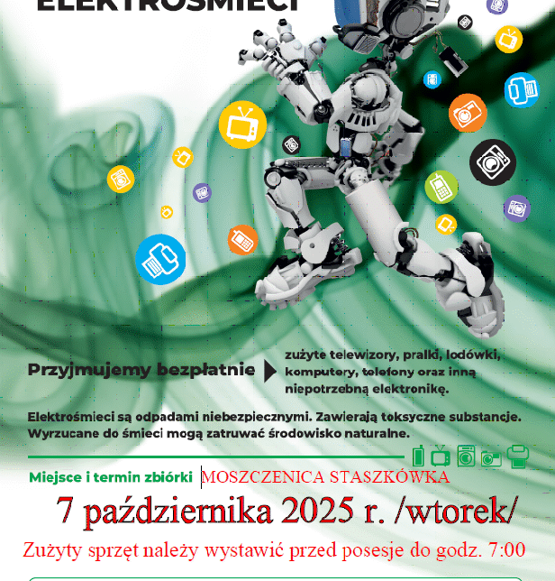 Zbiórka ELEKTROŚMIECI. Gmina Moszczenica