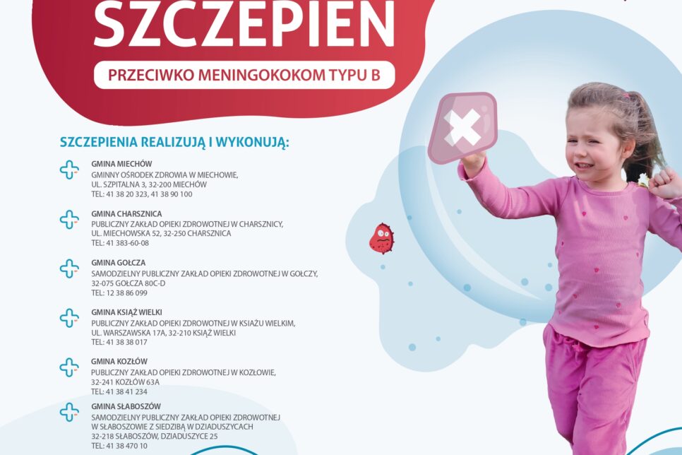 Bezpłatne szczepienia przeciwko meningokokom typu B. Gmina Miechów