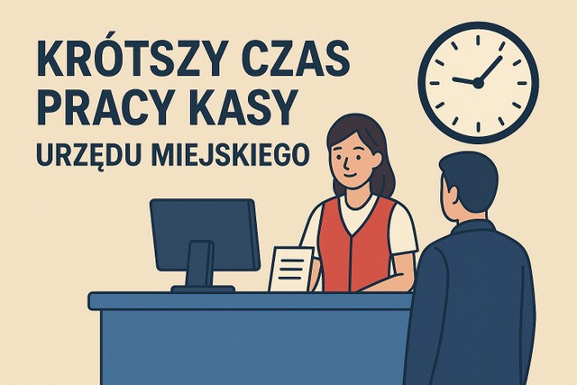 26 września br. Kasa Urzędu Miejskiego będzie czynna krócej. Gmina Dąbrowa Tarnowska