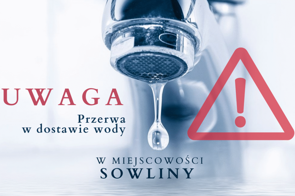 Przerwa w dostawie wody w miejscowości Sowliny – 24.09. Gmina Limanowa