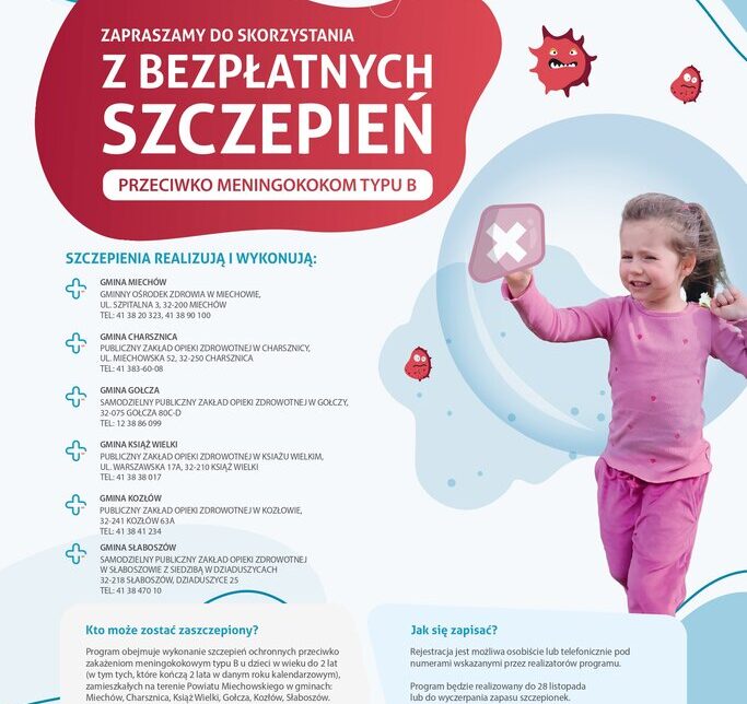 Program szczepień przeciwko meningokokom. Gmina Racławice