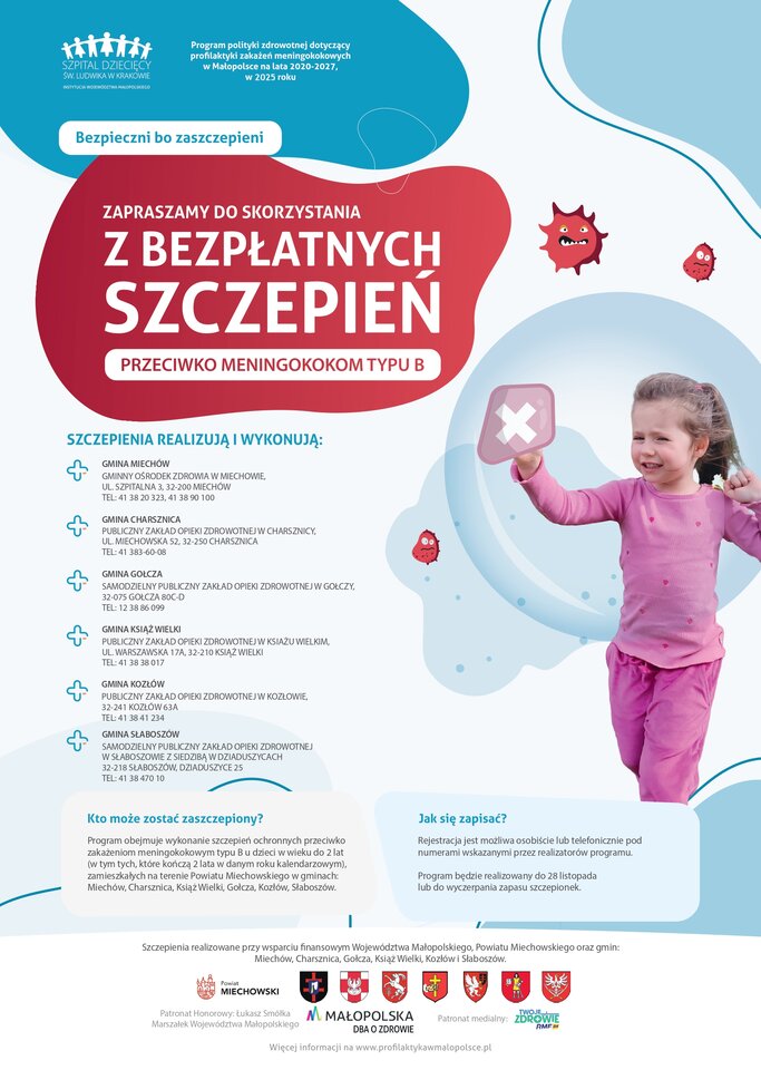 Program szczepień przeciwko meningokokom. Gmina Racławice