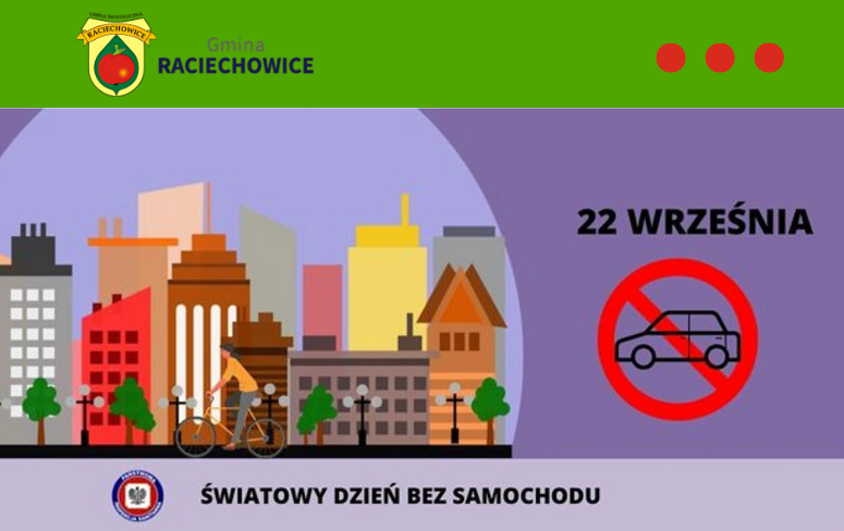 To świetna inicjatywa! Dzień bez samochodu!. Gmina Raciechowice
