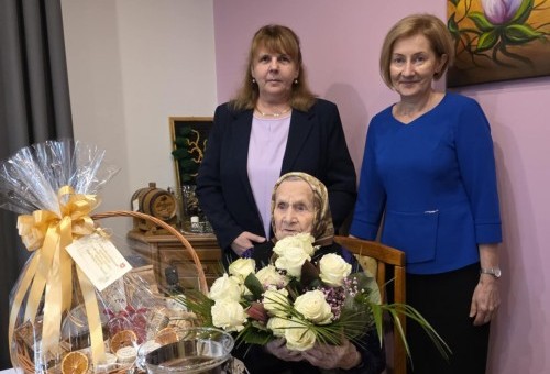 101. urodziny Pani Wiktorii Musiał z Łoniowej. Gmina Dębno