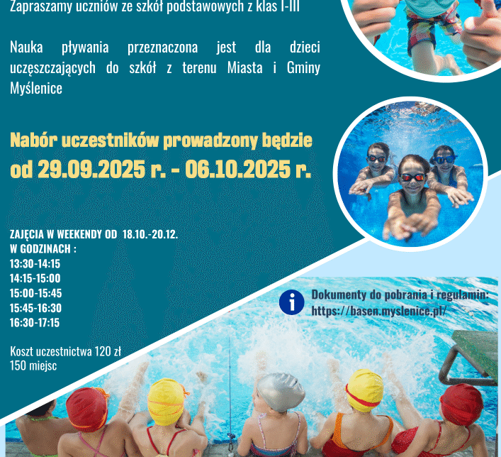 Startuje kolejna edycja programu „Już pływam”. Gmina Myślenice