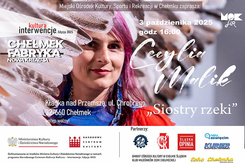 „Siostry rzeki” – plenerowe spotkanie nad Przemszą z Cecylią Malik. Chełmek