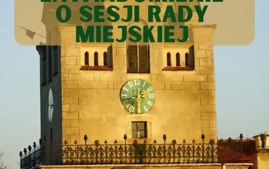 Zawiadomienie o sesji. Gmina Nowy Wiśnicz