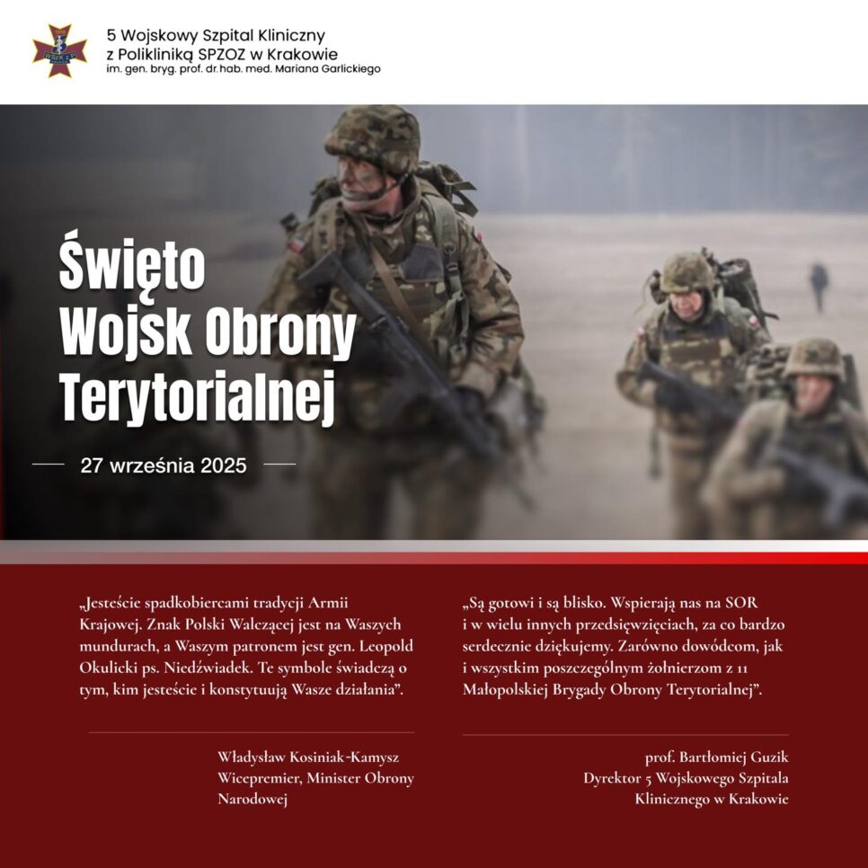 Święto Wojsk Obrony Terytorialnej. 5WSZK Kraków