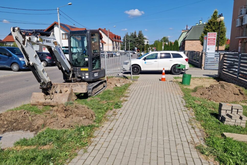 Wymiana sieci wodociągowej przy Szpitalu Powiatowym w Dąbrowie Tarnowskiej. Gmina Dąbrowa Tarnowska