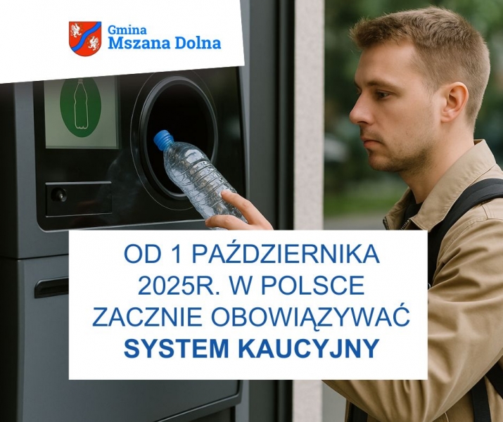 Od 1 października 2025r. w Polsce zacznie obowiązywać system kaucyjny. Gmina Mszana Dolna